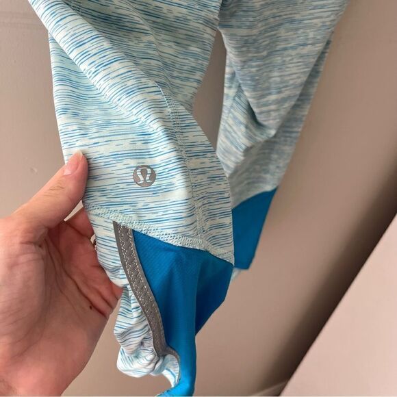 Lululemon Run Crops Marled Teal - Picture 5 of 6